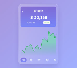 Risparmio dashboard della piattaforma di crypto trading con aggiornamenti in tempo reale